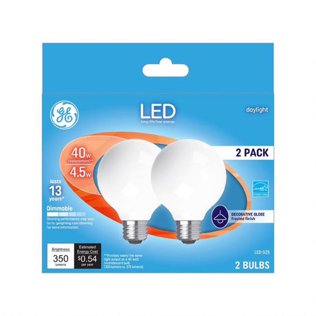 LED G25 E26 DL 40W 2PK