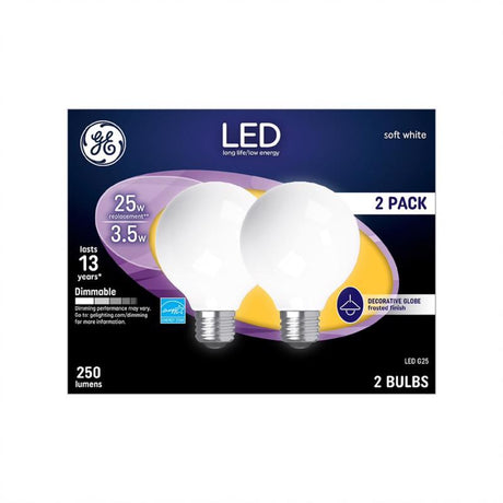 LED G25 E26 SW 25W 2PK