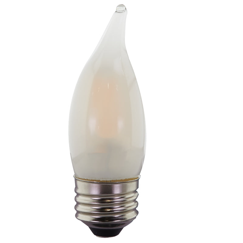 Satco CA10 (Flame Tip) E26 (Medium) LED Bulb Warm White 40 Watt Equivalence 2 pk