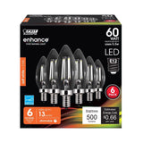 LED DM B10E12 SW 60W 6PK