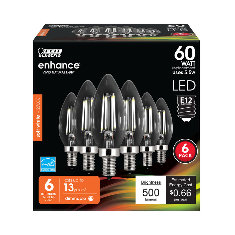 LED DM B10E12 SW 60W 6PK