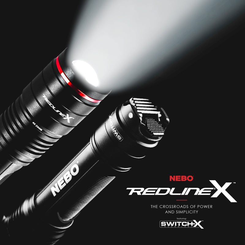 NEBO Redline X 1800 lm Black LED Flashlight 18650 Battery