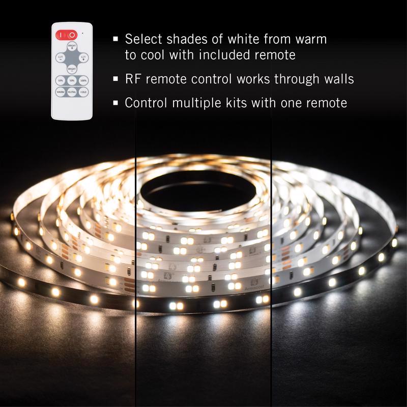 Armacost Lighting RibbonFlex home 16 ft. L White Plug-In LED Smart-Enabled Strip Tape Light Kit 1 pk