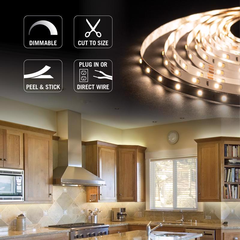 Armacost Lighting RibbonFlex home 16 ft. L White Plug-In LED Smart-Enabled Strip Tape Light Kit 1 pk