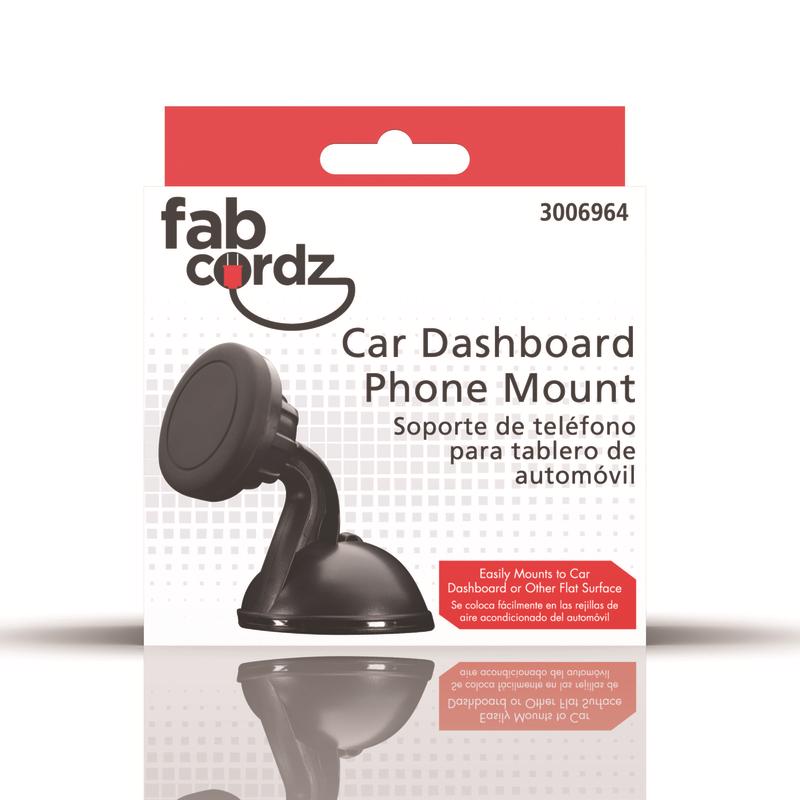 Fabcordz Black Dashboard Magnetic Phone Holder For All Mobile Devices