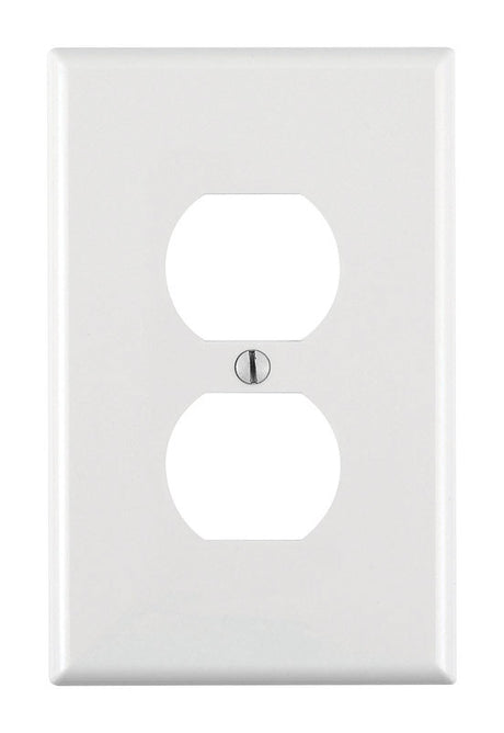 Leviton White 1 gang Nylon Duplex Wall Plate 1 pk