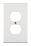 Leviton White 1 gang Nylon Duplex Wall Plate 1 pk