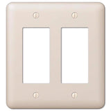 Amerelle Devon Light Almond 2 gang Stamped Steel Decorator Wall Plate 1 pk