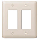 Amerelle Devon Light Almond 2 gang Stamped Steel Decorator Wall Plate 1 pk
