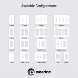Amerelle Devon Light Almond 2 gang Stamped Steel Decorator Wall Plate 1 pk