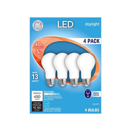 LED A19 E26 DL 40W 4PK