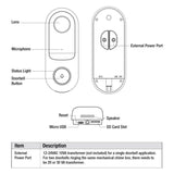 Feit Smart Home Black Plastic Wired Smart-Enabled Video Doorbell