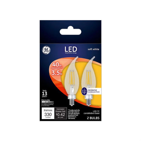 LED F15 E12 SW 40W 2PK