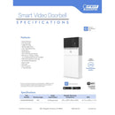 Feit Smart Home White Metal/Plastic Wireless Smart-Enabled Video Doorbell