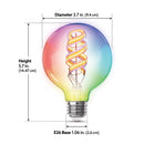 Feit Smart Home G30 E26 (Medium) Smart-Enabled LED Bulb Color Changing 60 Watt Equivalence 1 pk
