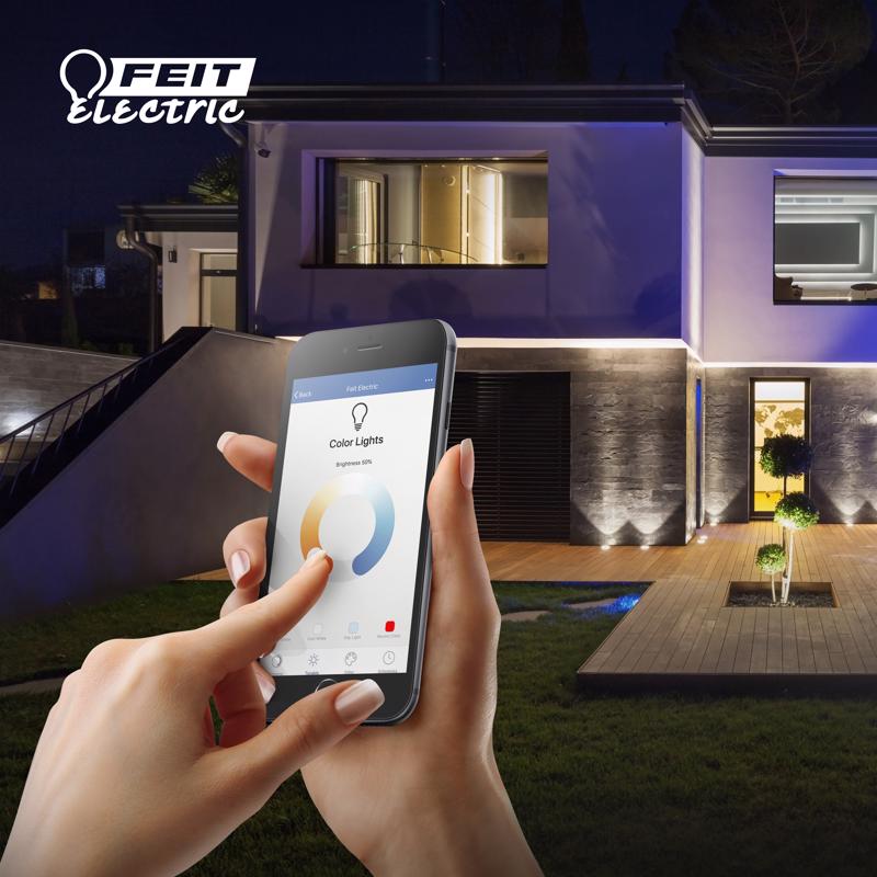 Feit Smart Home PAR38 E26 (Medium) Smart-Enabled LED Bulb Color Changing 90 Watt Equivalence 1 pk