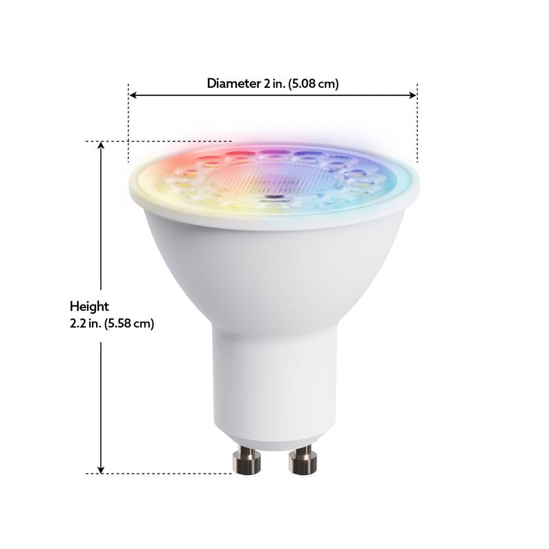 Feit Smart Home MR16 GU10 Smart-Enabled LED Bulb Color Changing 50 Watt Equivalence 1 pk