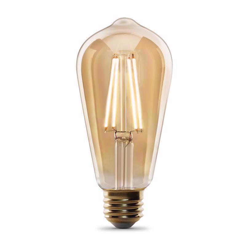 Feit Smart Home ST19 E26 (Medium) Smart-Enabled LED Bulb Amber 60 Watt Equivalence 1 pk