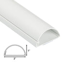 D-Line 39 in. L White PVC Cord Cover