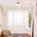 Globe Electric Portland 9.91 in. H X 8 in. W X 8 in. L Brass White Ceiling Light