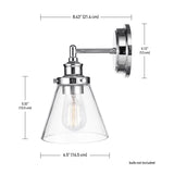 Globe Electric Parker 1-Light Chrome Wall Sconce