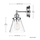 Globe Electric Parker 1-Light Chrome Wall Sconce