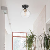 Globe Electric Harrow 9.1 in. H X 8 in. W X 8 in. L Matte Black Ceiling Light