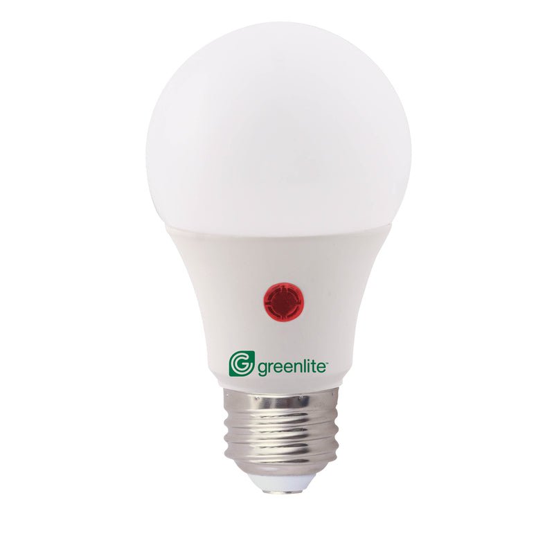 Greenlite A19 E26 (Medium) LED Dusk to Dawn Bulb Bright White 60 Watt Equivalence 1 pk
