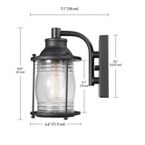 Globe Electric Donovan 1-Light Bronze Downlight Wall Sconce