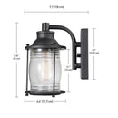 Globe Electric Donovan 1-Light Bronze Downlight Wall Sconce