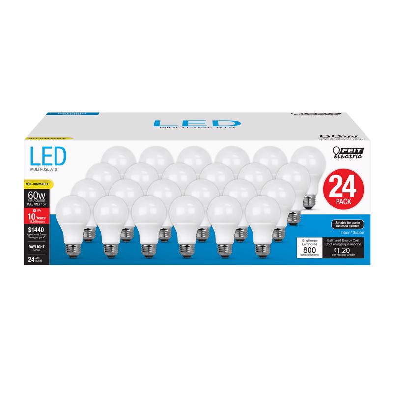 LED A19 E26 DL 60W 24PK