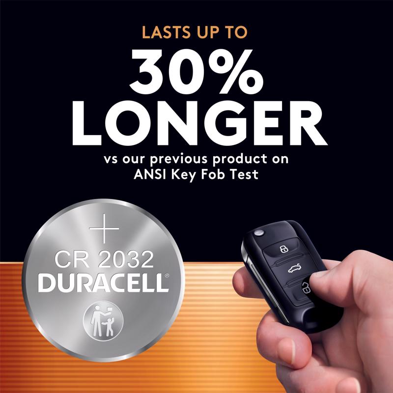 Duracell Lithium Coin 2032 3 V 225 mAh Security and Electronic Battery 1 pk