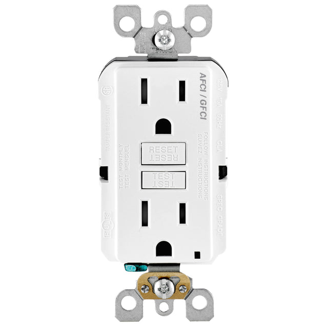 OUTLET DUPLX WH 15A 125V
