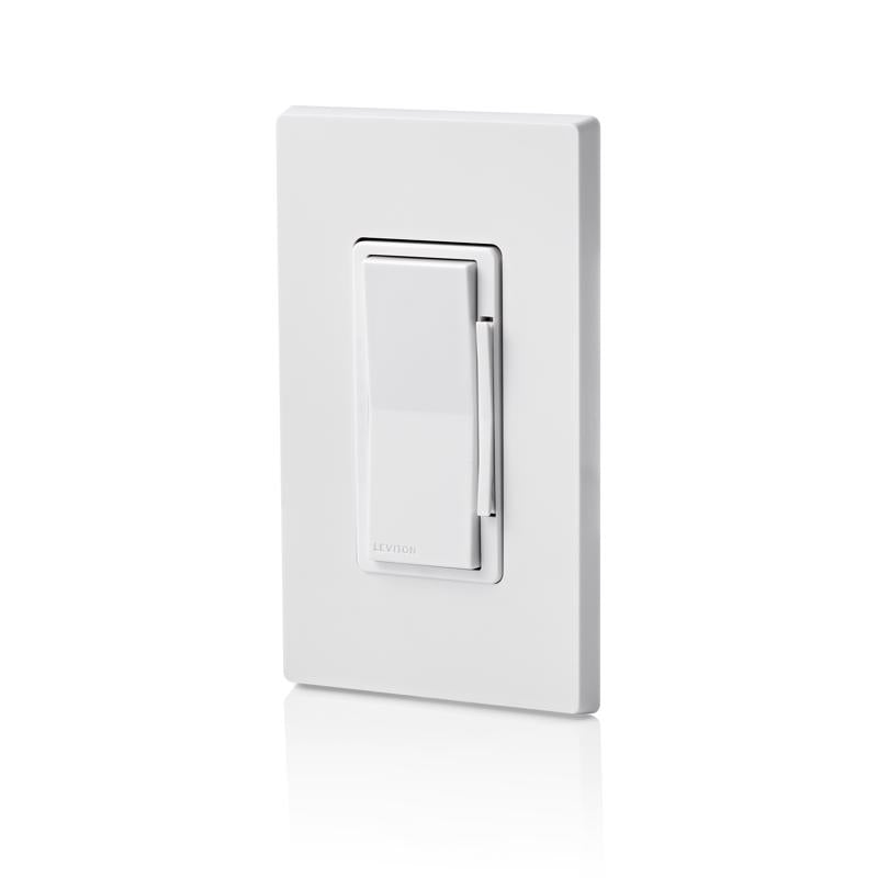 Leviton Decora White 600 W Toggle Smart-Enabled Dimmer Switch 1 pk