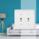 Amerelle Capri Paintable Textured White 2 gang Stamped Steel Toggle Wall Plate 1 pk