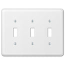 Amerelle Devon White 3 gang Stamped Steel Toggle Wall Plate 1 pk