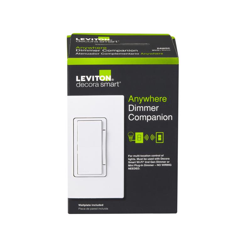 Leviton Decora White Toggle Smart-Enabled Dimmer Switch 1 pk