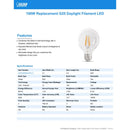 Feit G25 E26 (Medium) Filament LED Bulb Daylight 100 Watt Equivalence 3 pk