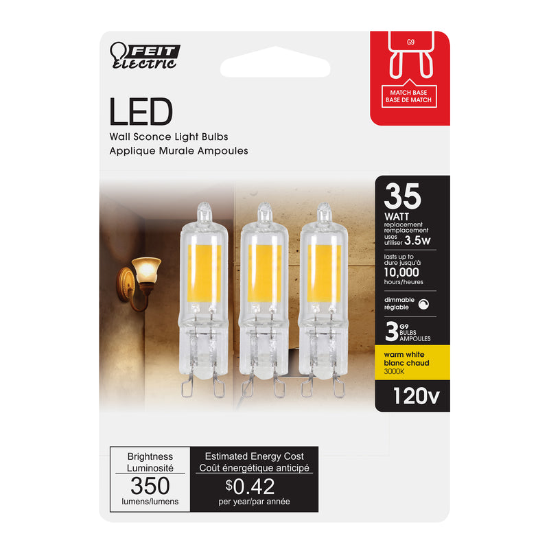 LED DM T4 G9 WW 35W 3PK