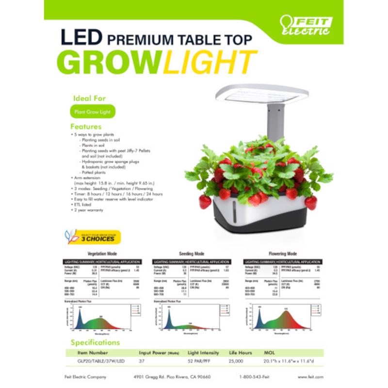 Feit Grow Fixtures Hydroponic Grow Light 37 W
