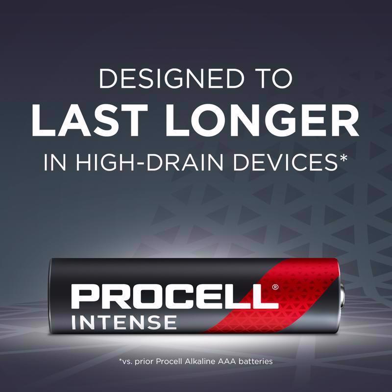 Procell Intense Alkaline AAA 1.5 V 1.465 mAh Primary Battery PX2400 24 pk