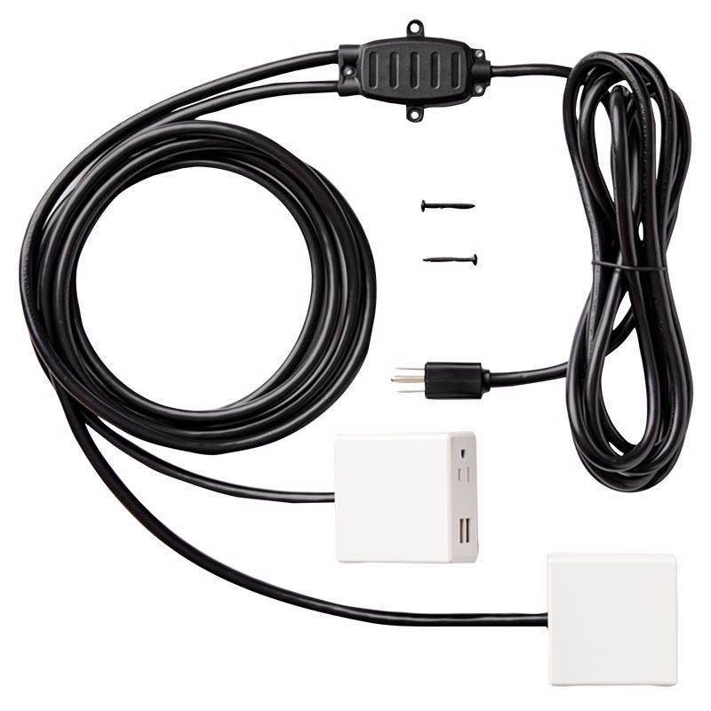 POWER HUB 2OUT 2USB WH