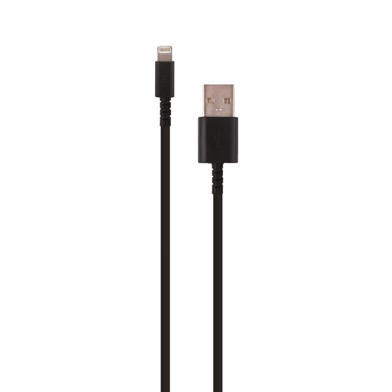 Fusebox Lightning Black USB Cable For Apple 4 ft. L