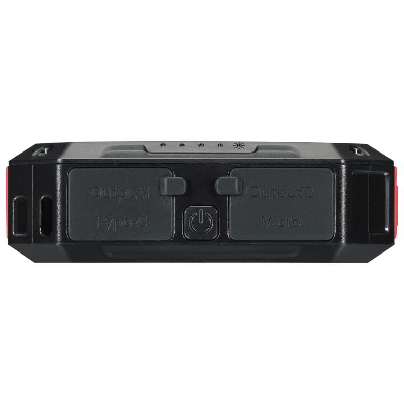 WeatherX Black/Red LED Flashlight Power Bank