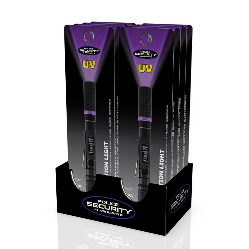 Police Security UV Light Black LED Pen Light AAA Battery