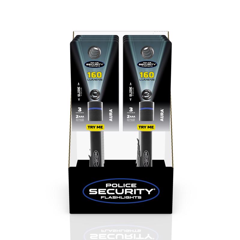 Police Security Aura 160 lm Black LED Pen Light AAA Battery