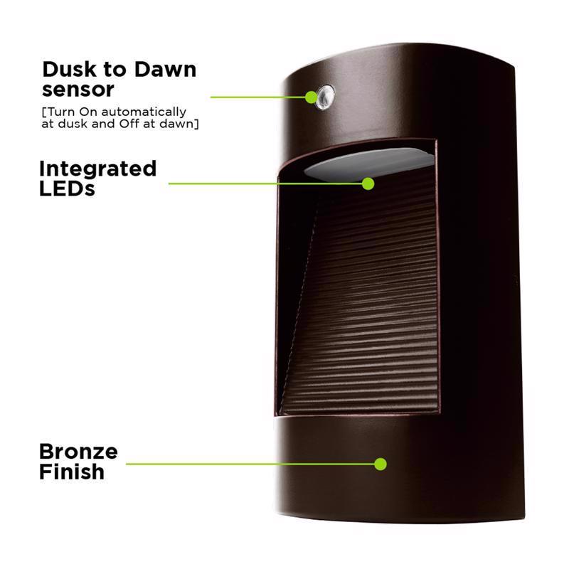 Feit LED Dusk to Dawn Hardwired LED Bronze Security Light