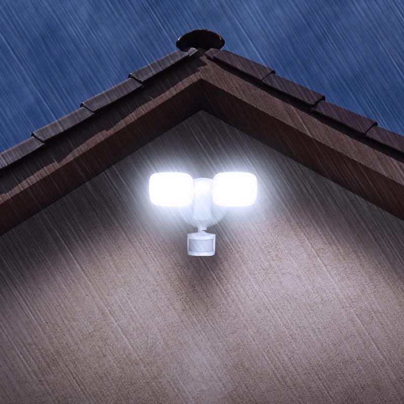 Feit Smart Home Motion-Sensing Hardwired LED White Smart-Enabled Security Floodlight