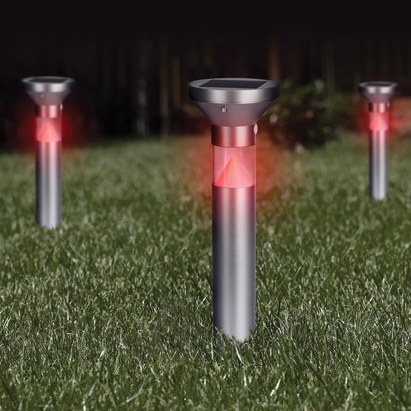 Feit OneSync Brushed Nickel Solar Powered 40 W LED Bollard Light 1 pk