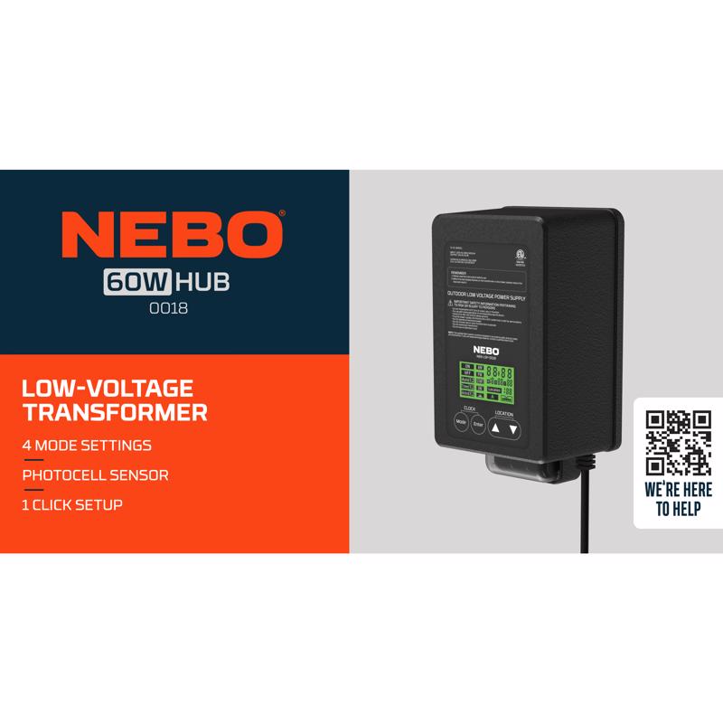 NEBO Plug In 60 W LED Transformer 1 pk